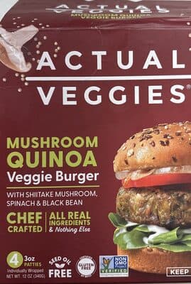 Mushroom Quinoa Veggie Burger