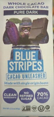 Whole Cacao Dark Chocolate Bar Pure Dark