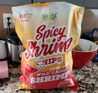 Spicy shrimp chips