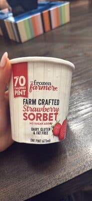 The Frozen Farmer Strawberry Sorbet