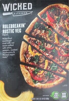 Rulebreaking rustic veg pizza