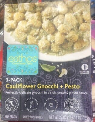 Cauliflower gnocchi + pesto