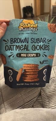 Brown Sugar Oatmeal Cookies Mini Crispy