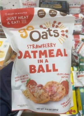 Strawberry oatmeal in a ball
