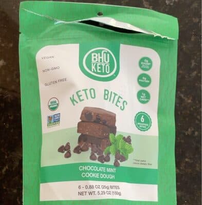 Chocolate mint cookie dough keto bite