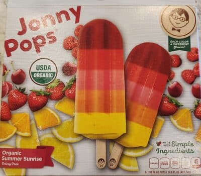 Organic Summer Sunrise Popsicle