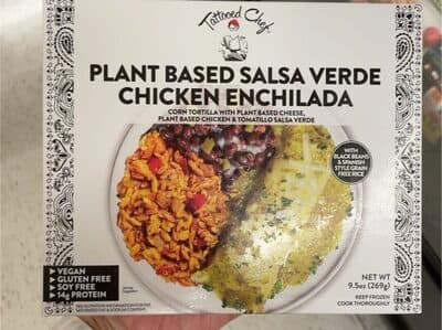 Plant-Based Salsa Verde Chicken Enchilada