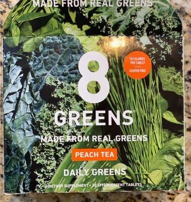 8 Greens peach tea tablets
