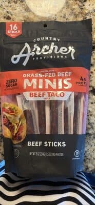 Grass-Fed Beef Minis Beef Taco Style Sticks