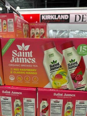 Saint James Organic Brewed Tea Red Raspberry Classic Mango
