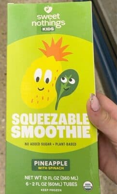 squeezable smoothie pineapple with spinach