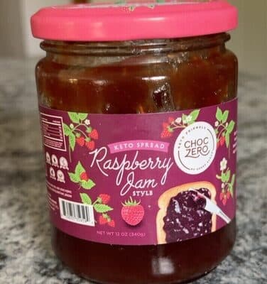 Raspberry jam keto spread