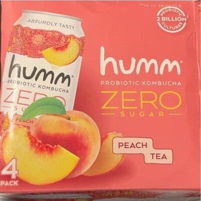 Humm Probiotic Kombucha Zero Sugar Peach