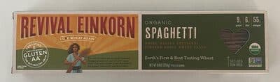 Organic Einkorn Whole Wheat Pasta Spaghetti