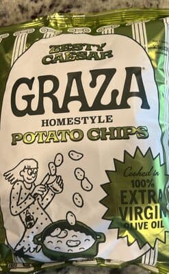 Graza Extra Virgin Olive Oil Zesty Caesar Potato Chips
