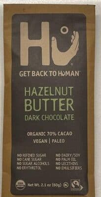 Hazelnut Butter Organic 70% Cacao Dark Chocolate