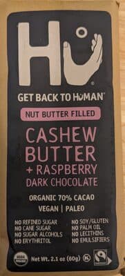 Cashew Butter + Raspberry 70% Cacao Dark Chocolate