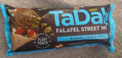 Falafel Street Wrap with Feta Green Pepper Salsa