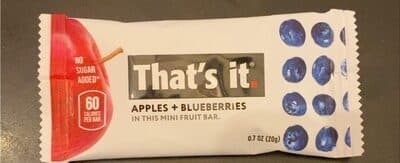 Apples + Blueberries Mini Fruit Bar
