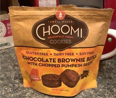 Gluten Free Chocolate Brownie Bites with Chopped Pumpkin Seeds Cookies
