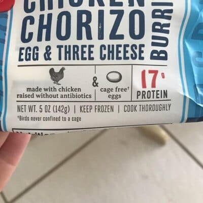 Chicken Chorizo, Egg & Three Cheese Burrito
