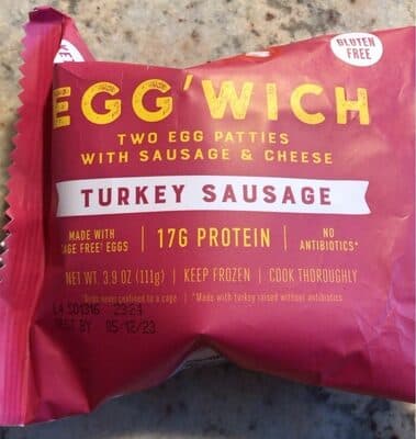 Turkey Sausage Egg 'Wich Breadless Sandwich
