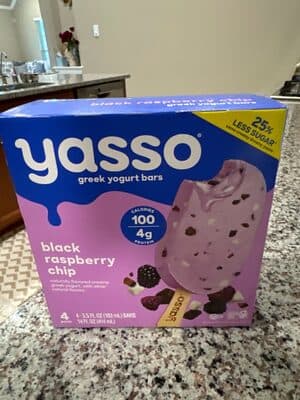 Black Raspberry Chip Flavored Frozen Greek Yogurt Bars