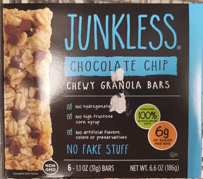 Chocolate Chip Chewy Granola Bars