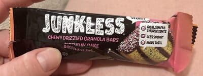 Chewy Drizzled Granola Bars Birthday Cake