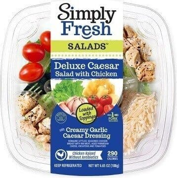 Deluxe Caesar Salad with Chicken with Creamy Garlic Caesar Dressing