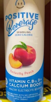 Perfectly Peach Sparkling Zero Calorie Healthy Electrolyte Beverage