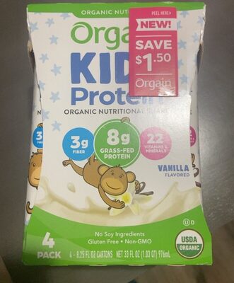 Orgain Kids Protein Organic Vanilla Flavored Nutritional Shake