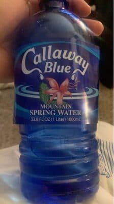 Callaway blue mountain spring water