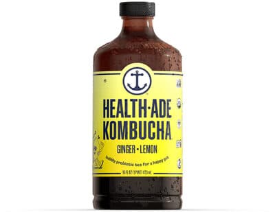 Kombucha, A Bubbly Probiotic Tea, Ginger Lemon
