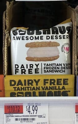 Tahitian Vanilla Bean Frozen Dessert with Chocolate Chip Cookies