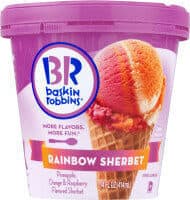 Rainbow Sherbet, Pineapple, Orange & Raspberry