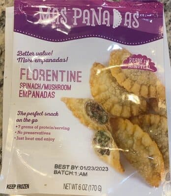 Florentine Spinach/Mushroom Empanadas