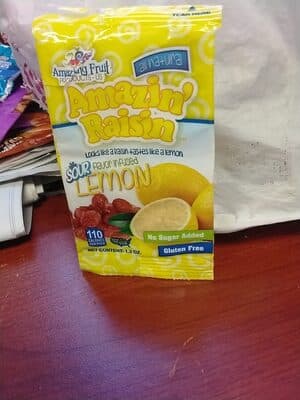Sour Lemon Flavor Infused Raisins