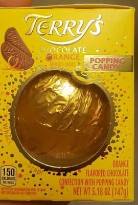 Orange Flavored Chocolate Confection With Popping Candy
