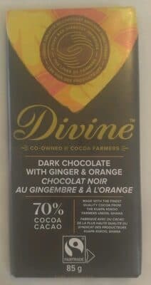 Dark Chocolate with Ginger & Orange