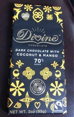 Dark Chocolate With Coconut & Mango, 70% Cocoa