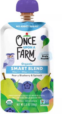 Pear-Y Blueberry & Spinach Cold-Pressed Organic Fruit & Veggie Smart Blend