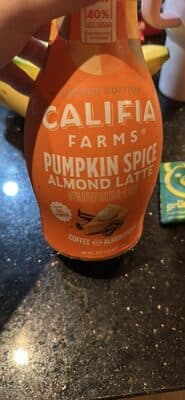 Pumpkin Spice Latte Cold Brew 100% Arabica Coffee with Almond Milk