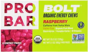 Bolt Organic Energy Chews, Raspberry