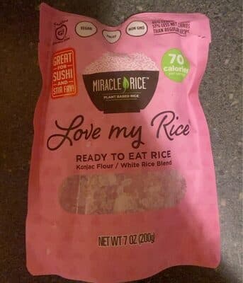Konjac Flour / White Rice Blend Plant Based Rice