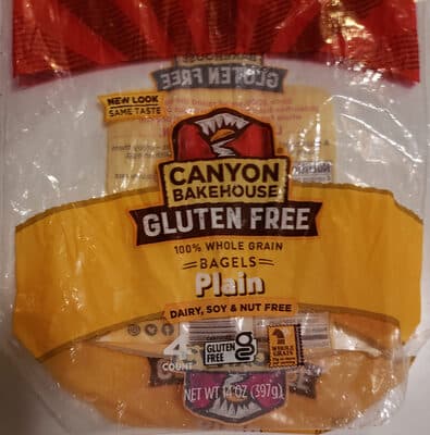 Plain 100% Whole Grain Bagels