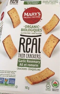 Mary's Organic Real Thin Garlic Rosemary Crackers