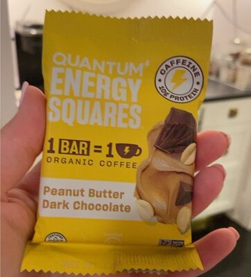 Peanut Butter Dark Chocolate Coffee-Infused Energy Squares Bar