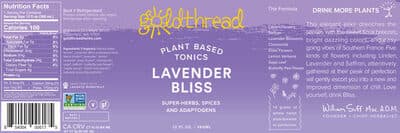 Goldthread Lavender Bliss Plant Based Tonic