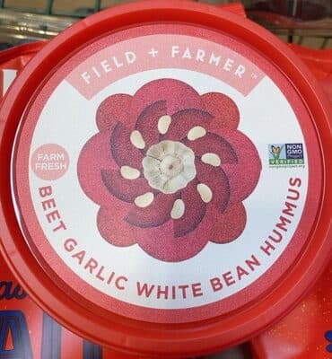 Beet Garlic White Bean Hummus